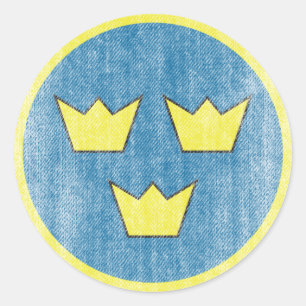 SWEDEN CLASSIC ROUND STICKER