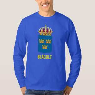 Sweden Coat of Arms Blågult Long Sleeve T-Shirt