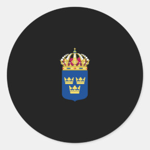 Sweden Coat of Arms Classic Round Sticker