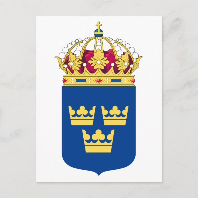 Sweden Coat of Arms Postcard (Front)