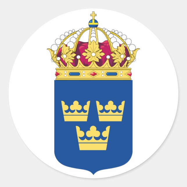 Sweden Coat of Arms Sticker (Front)