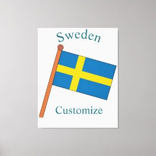 Sweden Country Flag Thunder_Cove Canvas Print
