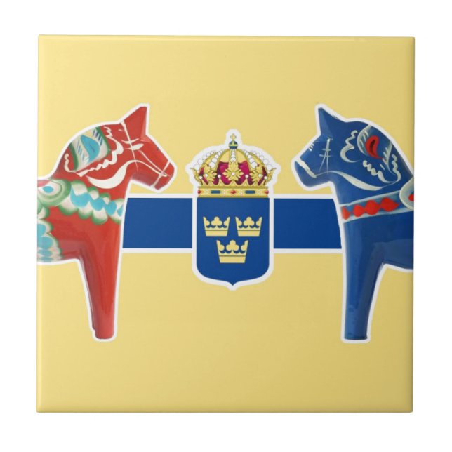 Sweden Dala Coat of Arms Tile (Front)