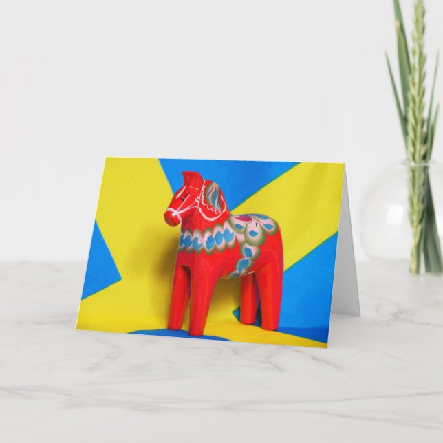 Sweden Dala Horse Card (Front)