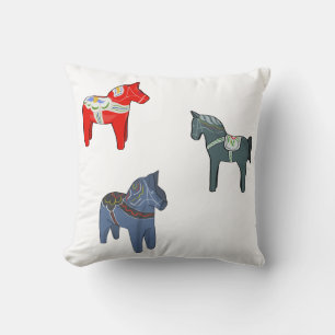 Sweden Dala Horse Dalecarlian Swedish Cushion