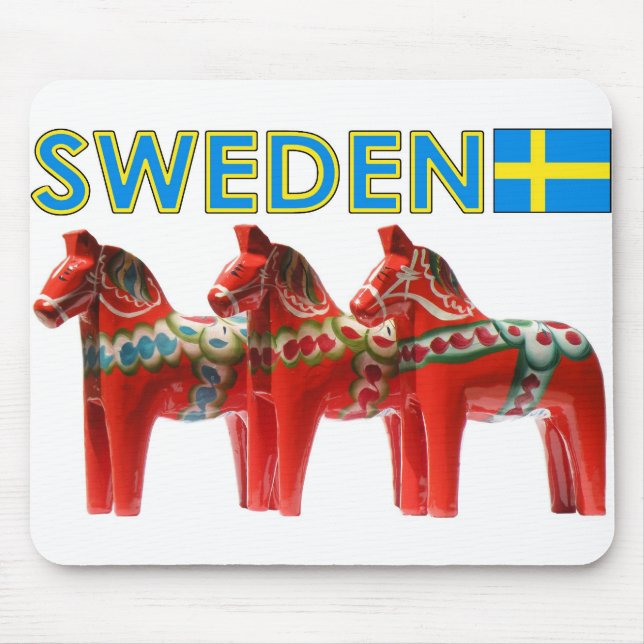 Sweden Dala Horse Mouse Mat (Front)