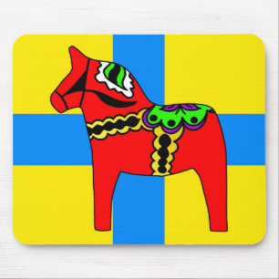 Sweden Dala Horse Mouse Mat