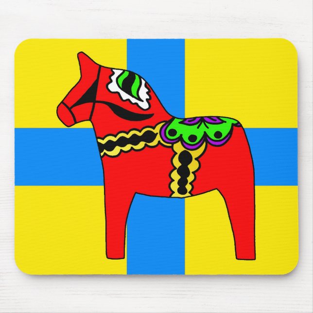 Sweden Dala Horse Mouse Mat (Front)