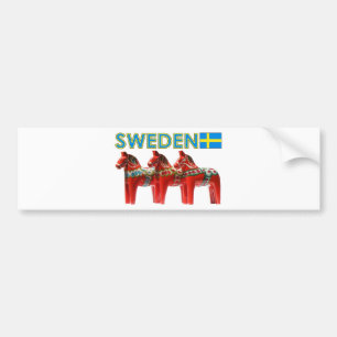 Sweden Dala Horses Bumper Sticker