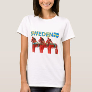 Sweden Dala Horses T-Shirt