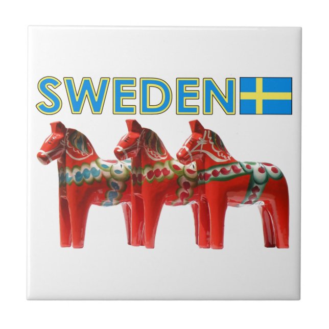 Sweden Dala Horses Tile (Front)