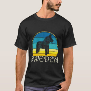 Sweden Dalecarlian Horse Scandinavian Swedish Nati T-Shirt