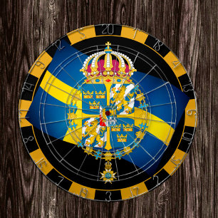 Sweden Dartboard & Swedish Flag darts / game board