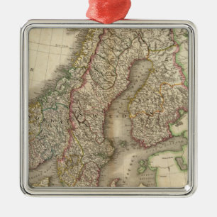 Sweden, Denmark and Norway Metal Tree Decoration