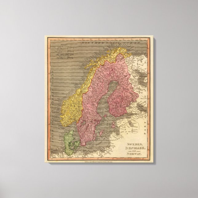 Sweden, Denmark, Norway Canvas Print (Front)