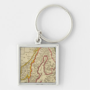 Sweden, Denmark, Norway, Finland, Iceland Key Ring