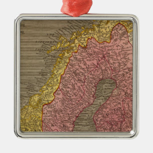 Sweden, Denmark, Norway Metal Tree Decoration