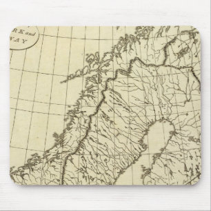 Sweden, Denmark, Norway outline Mouse Mat
