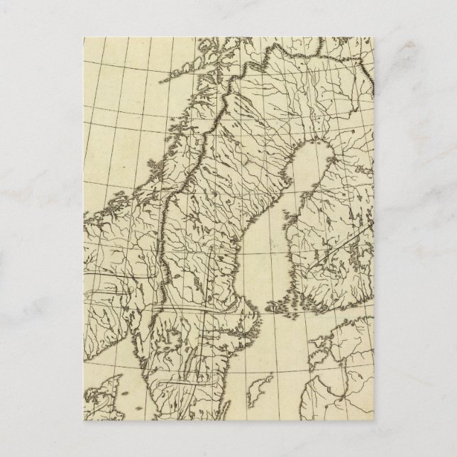 Sweden, Denmark, Norway outline Postcard (Front)