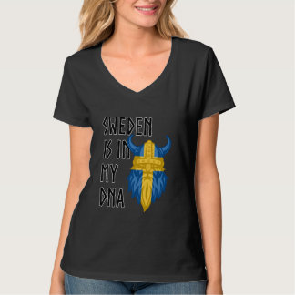 Sweden DNA Swedish Flag Viking Gifts Scandinavia T-Shirt