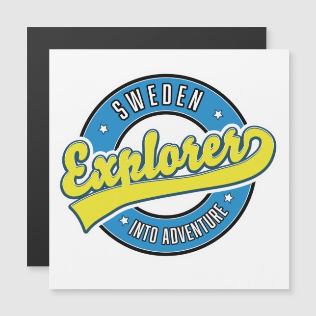Sweden Explorer into Adventure logo. (Front/Back)