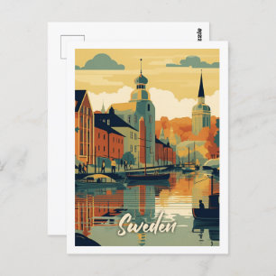 Sweden Famous Vintage Travel Place Postcard