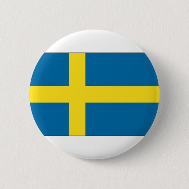 Sweden Flag 6 Cm Round Badge (Front)