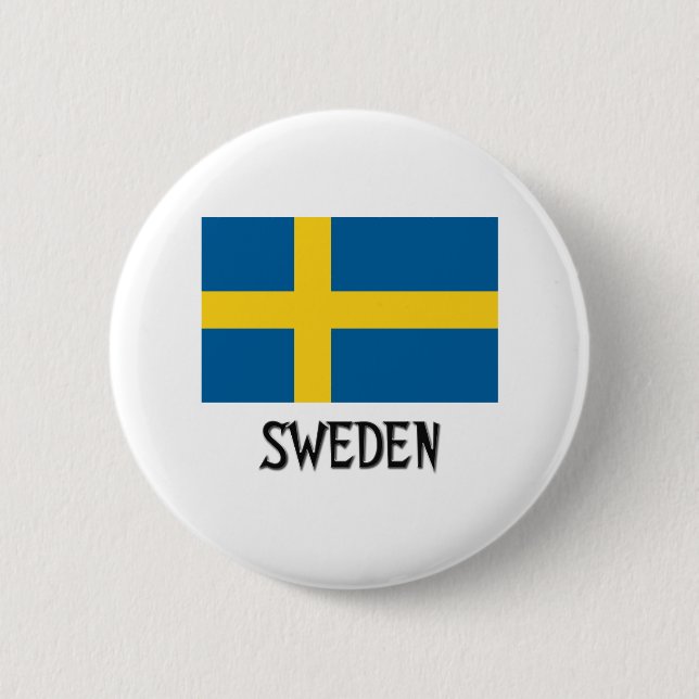 Sweden Flag 6 Cm Round Badge (Front)