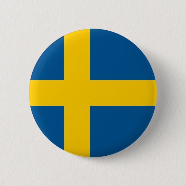 Sweden Flag 6 Cm Round Badge (Front)