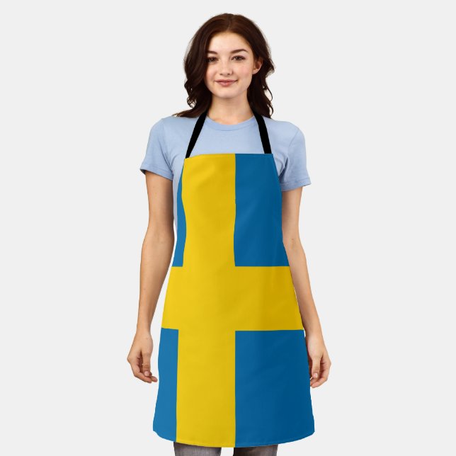Sweden Flag All-Over Print Apron (Worn)