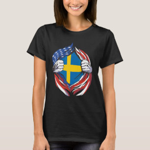 Sweden Flag American Proud Of My Swedish Heritage T-Shirt