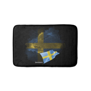 Sweden flag bath mat