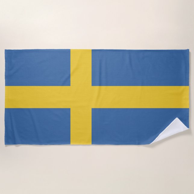 Sweden flag beach towel (Front)