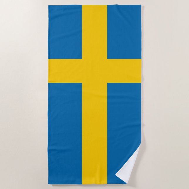 Sweden flag beach towel (Front)
