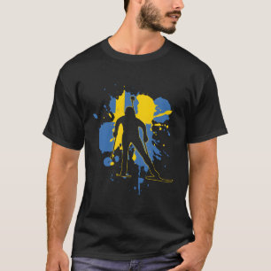 Sweden Flag Biathlonist Swedish Biathlon T-Shirt