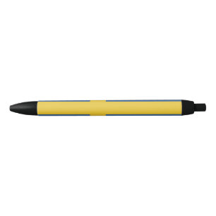 Sweden flag black ink pen