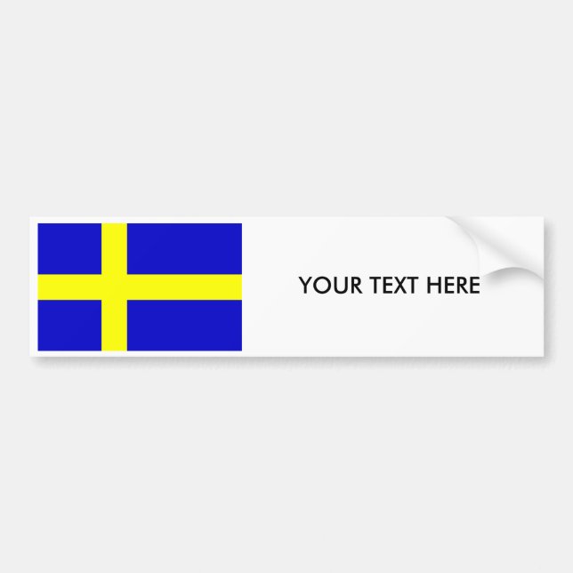 SWEDEN FLAG Bumper Sticker (Front)