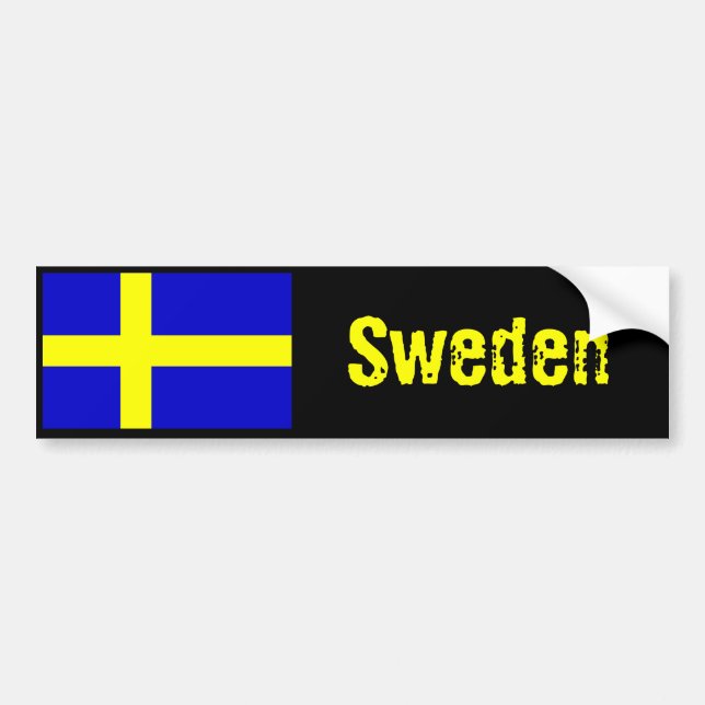 Sweden flag bumper sticker 2 (Front)