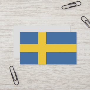 Sweden flag business card