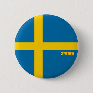 Sweden Flag Charming Patriotic 6 Cm Round Badge