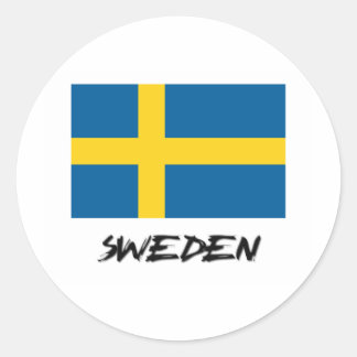 Sweden Flag Classic Round Sticker