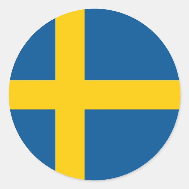 Sweden Flag Classic Round Sticker (Front)