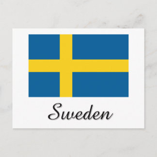 Sweden Flag Design Postcard