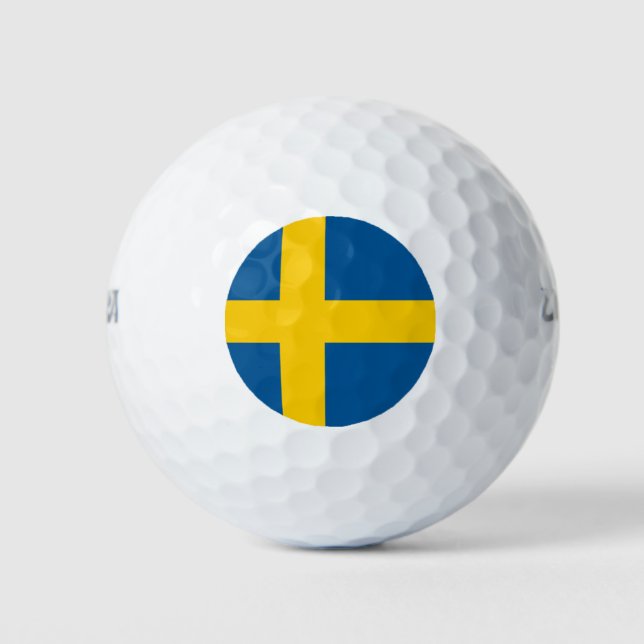 Sweden Flag Golf Balls (Front)