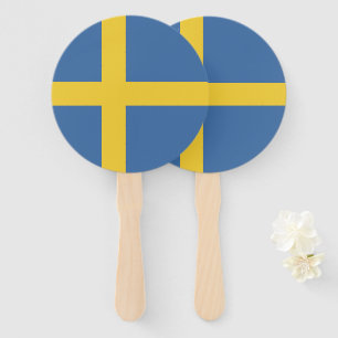 Sweden flag hand fan