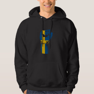 Sweden Flag Handfist Swedish Pride Sverige Swedish Hoodie