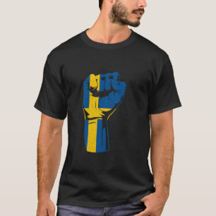 Sweden Flag Handfist Swedish Pride Sverige Swedish T-Shirt