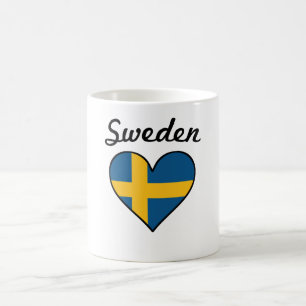 Sweden Flag Heart Coffee Mug