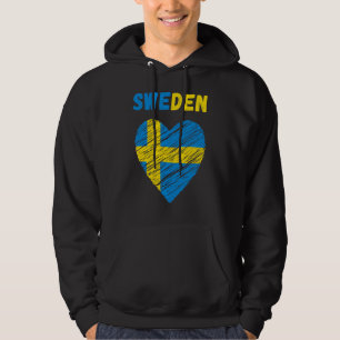 Sweden Flag Holiday Sweden Heart Swedish Flag Hoodie