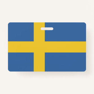 Sweden flag ID badge